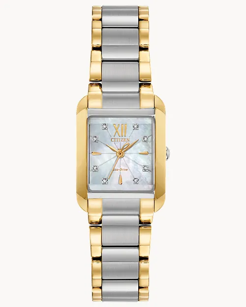 ★レア逆輸入★Citizen Eco Drive Ladies Watch Citizen L Ladies Eco-Drive Gold White Dial Stainless Steel